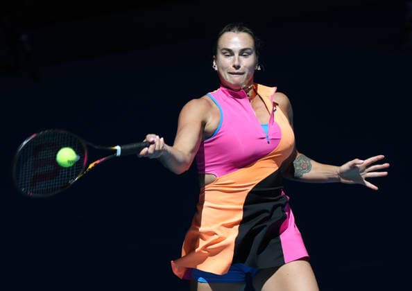 January 23, 2026, Melbourne, Victoria, Australia: ARYNA SABALENKA during the match against A. Potapova of Austria in the third round of Australian Open, Melbourne, Australia. Melbourne Australia - ZUMAc278 20260123_zsp_c278_005 Copyright: xMarcinxCholewinskix