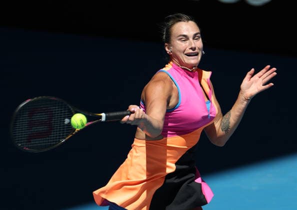 January 23, 2026, Melbourne, Victoria, Australia: ARYNA SABALENKA during the match against A. Potapova of Austria in the third round of Australian Open, Melbourne, Australia. Melbourne Australia - ZUMAc278 20260123_zsp_c278_007 Copyright: xMarcinxCholewinskix