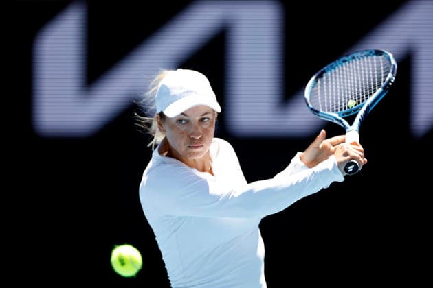 TENNIS AUSTRALIAN OPEN, Yulia Putintseva of Kazakhstan in action during the Women™s 3rd round match against Zeynep Sonmez of Turkiye on day 6 of the 2026 Australian Open tennis tournament at Melbourne Park in Melbourne, Friday, January 23, 2026. ( NO ARCHIVING MELBOURNE VICTORIA AUSTRALIA  Copyright: xROBxPREZIOSOx 20260123119830243879