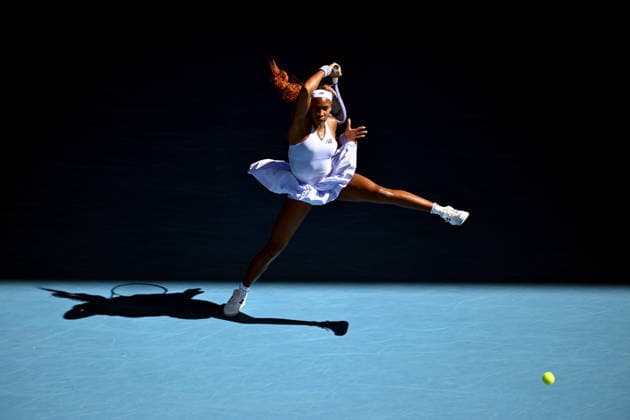 TENNIS AUSTRALIAN OPEN, Coco Gauff of the USA in action during the Women™s 3rd round match against Hailey Baptiste of the USA on day 6 of the 2026 Australian Open tennis tournament at Melbourne Park in Melbourne, Friday, January 23, 2026. ( NO ARCHIVING MELBOURNE VICTORIA AUSTRALIA  Copyright: xLUKASxCOCHx 20260123187191406360