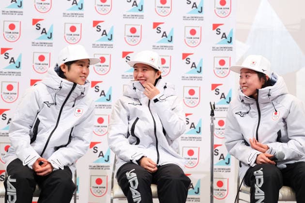 (L-R) Yuki Ito, Nozomi Maruyama, Yuka Seto (JPN), JANUARY 23, 2026 - Ski jumping, Skispringen, Ski, nordisch : press conference, PK, Pressekonferenz announcing the Japan representatives for the Milano Cortina 2026 Olympic Winter games, Winterspiele,Spiele, Summer games during FIS Ski Jumping World Cup Women s Individual Large Hill in Sapporo, Hokkaido, Japan. Noxthirdxpartyxsales  aflo_317076699