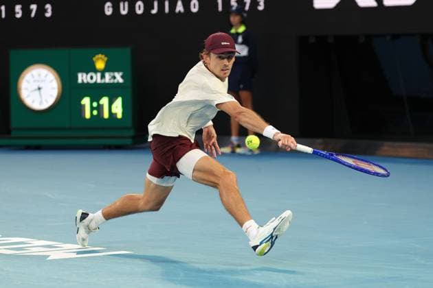 Alex de Minaur of Australia during his third round match Australian Open tennis tournament, Day Six, Melbourne Park, Australia - 23 Jan 2026Melbourne Melbourne Park Victoria (VIC) Australia  Copyright: xRachelxBach Shutterstockx 16380457fh
