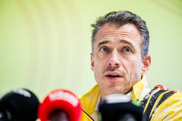 ceo Cedric Van Branteghem talks during a press conference, PK, Pressekonferenz of the BOIC COIB Belgian Olympic Comitee to announce the final selection of Team Belgium for the Milano Cortina 2026 Winter Olympics, on Friday 23 January 2026 in Brussels. JASPERxJACOBS  x157942888x