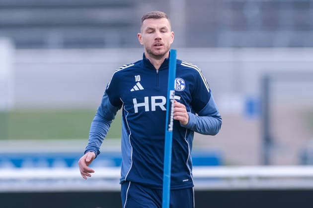 23.01.2026, Fussball, Saison 2025 2026, Training FC Schalke 04, Edin Dzeko (FC Schalke 04), Gelsenkirchen Trainingsgelände des S04 Hamburg Deutschland xRHR-FOTO DEx