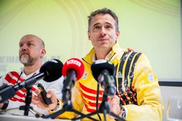 ceo Cedric Van Branteghem talks during a press conference, PK, Pressekonferenz of the BOIC COIB Belgian Olympic Comitee to announce the final selection of Team Belgium for the Milano Cortina 2026 Winter Olympics, on Friday 23 January 2026 in Brussels. JASPERxJACOBS  x157943371x