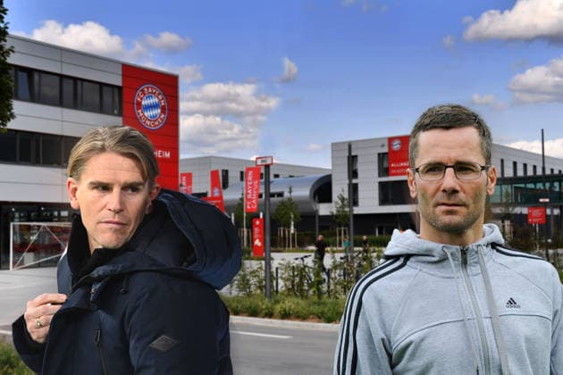 ACHTUNG FOTOMONTAGE: Michael WIESINGER (re) soll neuer Leiter des FC Bayern Muenchen Campus werden. Ihm zur Seite stehen soll Christoph FREUND (Sportdirektor Bayern Muenchen).