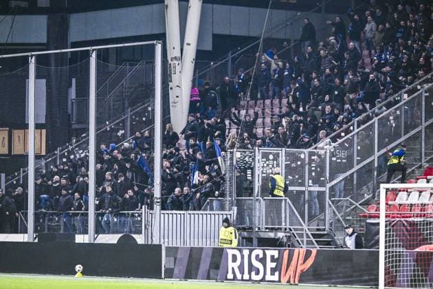 Genk s supporters pictured before a soccer game between Dutch soccer club FC Utrecht and Belgian KRC Genk, on Thursday 22 January 2026 in Utrecht, Netherlands, the seventh game (out of 8) in the league phase of the UEFA Europa League competition. TOM GOYVAERTS TomxGoyvaerts  x157954306x