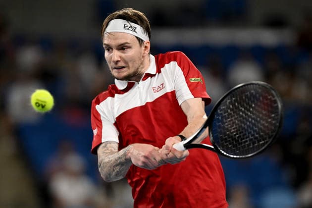 TENNIS AUSTRALIAN OPEN, Alexander Bublik of Kazakhstan in action during the Men™s 3rd round match against Tomas Etcheverry of Argentina on day 6 of the 2026 Australian Open tennis tournament at Melbourne Park in Melbourne, Friday, January 23, 2026. ( NO ARCHIVING MELBOURNE VICTORIA AUSTRALIA  Copyright: xLUKASxCOCHx 20260123160504256760