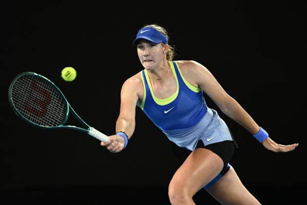 TENNIS AUSTRALIAN OPEN, Mirra Andreeva of Russia in action during the Women™s 3rd round match against Elena-Gabriela Ruse of Romania on day 6 of the 2026 Australian Open tennis tournament at Melbourne Park in Melbourne, Wednesday, January 22, 2026. ( NO ARCHIVING MELBOURNE VICTORIA AUSTRALIA  Copyright: xJOELxCARRETTx 20260124183595323154