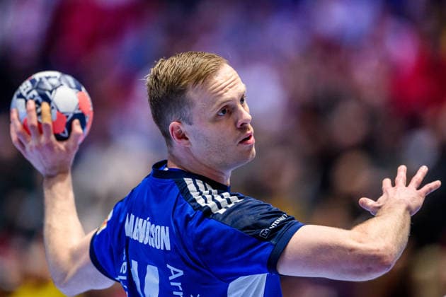 260123 Omar Ingi Magnusson of Iceland during the EHF European Handball Championship main round match between Iceland and Croatia on January 23, 2026 in Malmö. Photo: Petter Arvidson BILDBYRAN kod PA PA1134 handball handboll handball handbolls-em 2026 croatia kroatien island iceland ehf european handball championship bbeng grappa33 Copyright: PETTERxARVIDSON BB260123PA012
