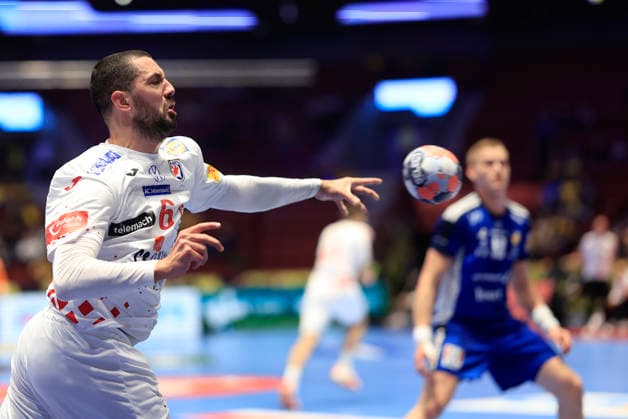 MALMÖ, SWEDEN 20260123 Croatia s Ivan Barbic in action during the 2026 EHF European Men s Handball Championship (the EHF Euro 2026) match between Iceland and Croatia, at Malmo Arena in Malmo, Sweden, on January 23, 2026. MALMÖ SWEDEN x10600x