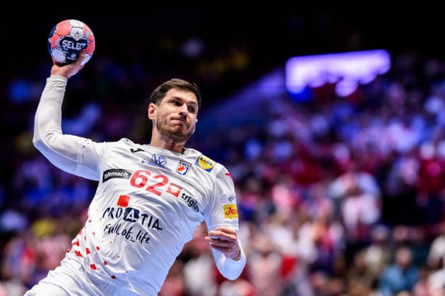 260123 Marin Jelinic of Croatia during the EHF European Handball Championship main round match between Iceland and Croatia on January 23, 2026 in Malmö. Photo: Petter Arvidson BILDBYRAN kod PA PA1134 handball handboll handball handbolls-em 2026 croatia kroatien island iceland ehf european handball championship bbeng grappa33 Copyright: PETTERxARVIDSON BB260123PA053