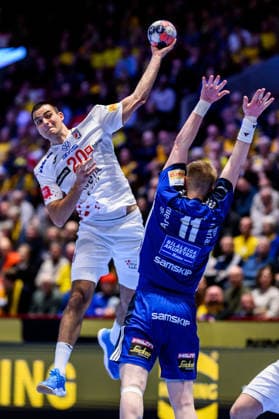 260123 Mateo Maras of Croatia during the EHF European Handball Championship main round match between Iceland and Croatia on January 23, 2026 in Malmö. Photo: Petter Arvidson BILDBYRAN kod PA PA1134 handball handboll handball handbolls-em 2026 croatia kroatien island iceland ehf european handball championship bbeng grappa33 Copyright: PETTERxARVIDSON BB260123PA056