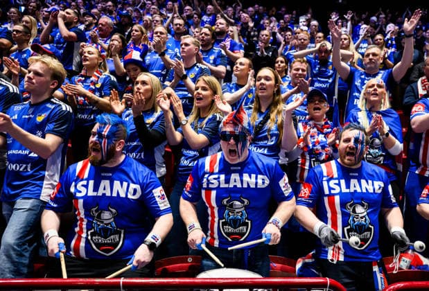 260123 Fans of Iceland during the EHF European Handball Championship main round match between Iceland and Croatia on January 23, 2026 in Malmö. Photo: Petter Arvidson BILDBYRAN kod PA PA1134 handball handboll handball handbolls-em 2026 croatia kroatien island iceland ehf european handball championship bbeng grappa33 *** 260123 Fans of Iceland during the EHF European Handball Championship main round match between Iceland and Croatia on January 23, 2026 in Malmö Photo Petter Arvidson BILDBYRAN kod PA PA1134 handball handboll handball handbolls em 2026 croatia kroatien island iceland ehf european handball championship bbeng grappa33  Copyright: PETTERxARVIDSON BB260123PA063