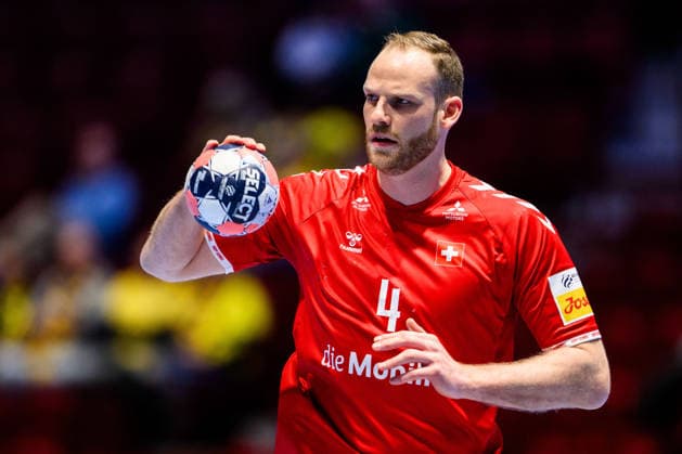 260123 Lenny Rubin of Switzerland during the EHF European Handball Championship main round match between Switzerland and Hungary on January 23, 2026 in Malmö. Photo: Petter Arvidson BILDBYRAN kod PA PA1135 handball handboll handball handbolls-em 2026 croatia kroatien island iceland ehf european handball championship bbeng switzerland schweiz ungern hungary Copyright: PETTERxARVIDSON BB260123PA088