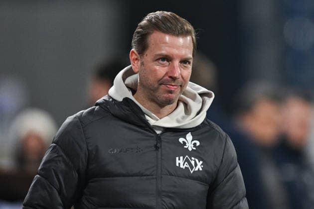 Florian Kohfeldt (SV Darmstadt 1898, Trainer) vor dem Spiel, GER, SV Darmstadt 98 vs 1. FC Nürnberg, Fussball, 2. Bundesliga, 19. Spieltag, Spielzeit 2025 2026, 23.01.2026. DFL REGULATIONS PROHIBIT ANY USE OF PHOTOGRAPHS AS IMAGE SEQUENCES AND OR QUASI-VIDEO GER, SV Darmstadt 98 vs 1. FC Nürnberg, Fussball, 2. Bundesliga, 19. Spieltag, Spielzeit 2025 2026, 23.01.2026. Darmstadt