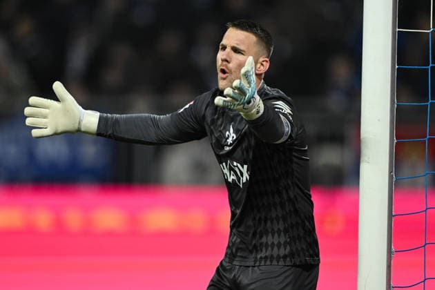 Marcel Schuhen (SV Darmstadt 1898, 01) gestikuliert, GER, SV Darmstadt 98 vs 1. FC Nürnberg, Fussball, 2. Bundesliga, 19. Spieltag, Spielzeit 2025 2026, 23.01.2026. DFL REGULATIONS PROHIBIT ANY USE OF PHOTOGRAPHS AS IMAGE SEQUENCES AND OR QUASI-VIDEO GER, SV Darmstadt 98 vs 1. FC Nürnberg, Fussball, 2. Bundesliga, 19. Spieltag, Spielzeit 2025 2026, 23.01.2026. Darmstadt