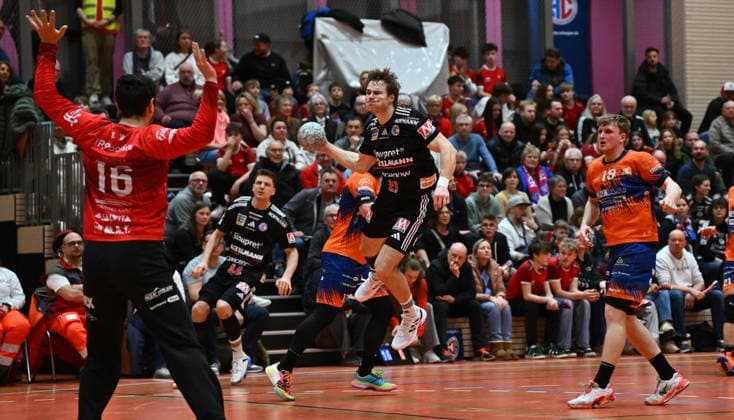 23.01.2026 - Handball - Saison 2025 2026 - Testspiel - Freundschaftsspiel : HC Erlangen HCE - Talent Pilsen - - xwoxzix - Filip Herajt (16, Talent Pilsen ) Christopher Bissel (21, HC Erlangen HCE )