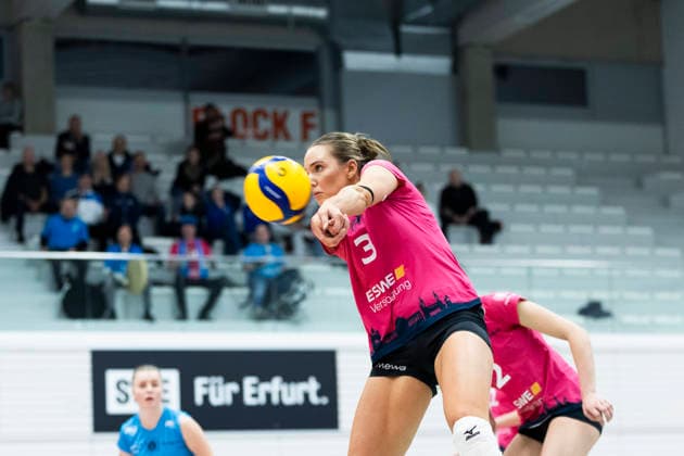 1. Volleyball Bundesliga Frauen: Schwarz-Weiss Erfurt vs. VC Wiesbaden; Erfurt; 23.01.2026 Pleun van der Pijl ( 3; VC Wiesbaden) 1. Volleyball Bundesliga Frauen: Schwarz-Weiss Erfurt vs. VC Wiesbaden; Riethsporthalle Erfurt; 23.01.2026 Copyright: xBEAUTIFULxSPORTS Duehringx