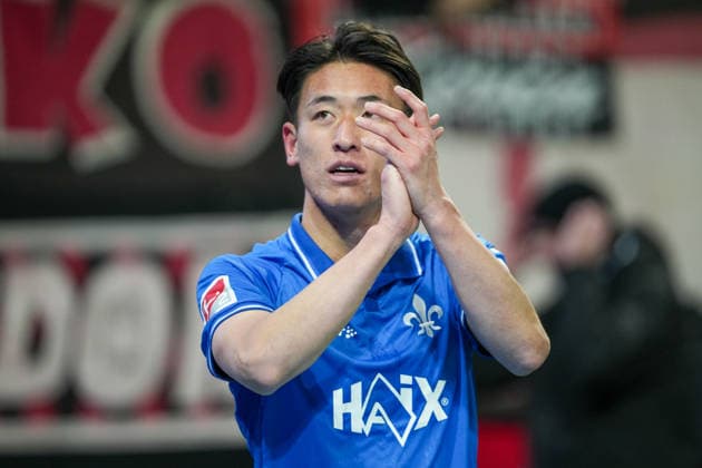 Fussball: 2. Bundesliga, 19. Spieltag, SV Darmstadt 98 - 1. FC Nürnberg am 23.01.2026 in Darmstadt (Merck-Stadion am Böllenfalltor), Deutschland, Saison 2025 2026: DFB DFL REGULATIONS PROHIBIT ANY USE OF PHOTOGRAPHS as IMAGE SEQUENCES and or QUASI-VIDEO: Im Fokus Hiroki Akiyama (16, SVD). Darmstadt Merck-Stadion am Böllenfalltor Deutschland