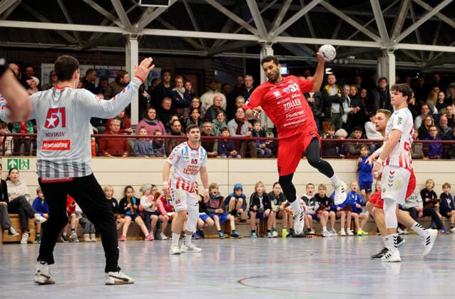 23.01.2026, Deutschland, Korntal-Münchingen, Handball Benefizspiel, SG BBM Bietigheim vs. Fivers WAT Margareten, Djibril M Benque (Bietigheim)