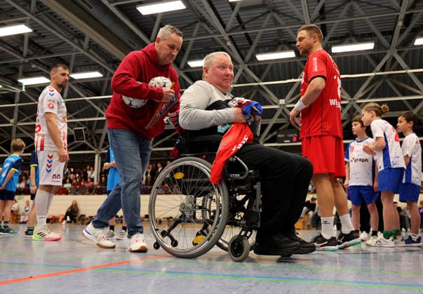 23.01.2026, Deutschland, Korntal-Münchingen, Handball Benefizspiel, SG BBM Bietigheim vs. Fivers WAT Margareten, Jörg Rixienger