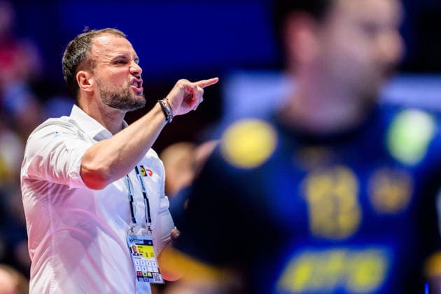 260123 Head coach Uros Zorman of Slovenia during the EHF European Handball Championship main round match between Slovenia and Sweden on January 23, 2026 in Malmö. Photo: Petter Arvidson BILDBYRAN kod PA PA1136 handball handboll handball handbolls-em 2026 sverige sweden slovenia slovenien ehf european handball championship bbeng Copyright: PETTERxARVIDSON BB260123PA188