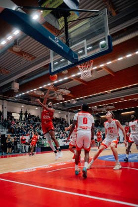 BB-2BL SBB Baskets - Rheinstars Koeln Alieu Ceesay (SBB Baskets) waehrend der Saison 2025-2026 in der 2. Barmer Basketball Bundesliga Pro A am 19. Spieltag SBB Baskets und Rheinstars Koeln in der Wolfgang-Lakenmacher-Halle am 23. January 2026 in Magdeburg, Sachsen Anhalt, Deutschland