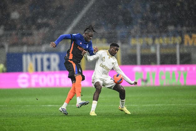 Yann Bisseck of Inter FC react during the Italian Serie A football match between Inter FC and Pisa Sporting Club on January 23th, 2026 at Giuseppe Meazza San Siro Siro stadium in Milan, Italy. Photo Tiziano Ballabio  Copyright: xTizianoxBallabio IPAxSportx xipa-agency.netx xx IPA_70471254 IPA_Agency_IPA70471254