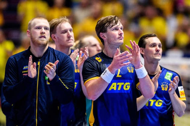 260123 Jonathan Carlsbogard of Sweden after the EHF European Handball Championship main round match between Slovenia and Sweden on January 23, 2026 in Malmö. Photo: Petter Arvidson BILDBYRAN kod PA PA1136 handball handboll handball handbolls-em 2026 sverige sweden slovenia slovenien ehf european handball championship bbeng Copyright: PETTERxARVIDSON BB260123PA272