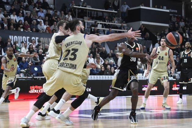 Basketball : ASVEL Villeurbanne vs FC Barcelone - Euroleague - 23 01 2026 Glynn WATSON of ASVEL during the Turkish Airlines EuroLeague basketball match between LDLC ASVEL Villeurbanne and FC Barcelone at Astroballe in Villeurbanne, France on 23 January 2026 VILLEURBANNE LyonFrance  Copyright: xMouradxALLILIx