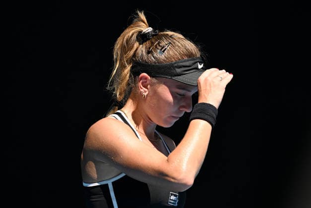 TENNIS AUSTRALIAN OPEN, Oksana Selekhmeteva of Russia reacts during the Women™s 3rd round match against Jessica Pegula of USA on day 7 of the 2026 Australian Open tennis tournament at Melbourne Park in Melbourne, Saturday, January 24, 2026. ( NO ARCHIVING MELBOURNE VICTORIA AUSTRALIA  Copyright: xLUKASxCOCHx 20260124188511794688