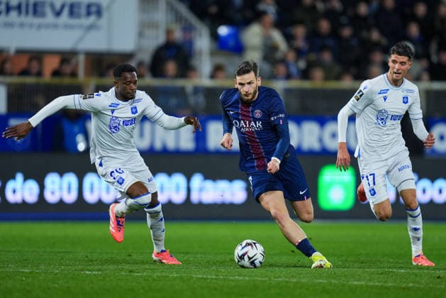 AJ Auxerre v PSG - French Ligue 1 AUXERRE, FRANCE - JANUARY 23: Khvicha Kvaratskhelia of PSG runs with the ball during the French Ligue 1 (L1) soccer match between AJ Auxerre and Paris Saint-Germain (PSG) at Stade de l Abbe-Deschamps stadium in Auxerre, France on January 23, 2026. Maxime Delacroix Anadolu Auxerre France. Editorial use only. Please get in touch for any other usage.  Copyright: x2026xAnadoluxMaximexDelacroixx