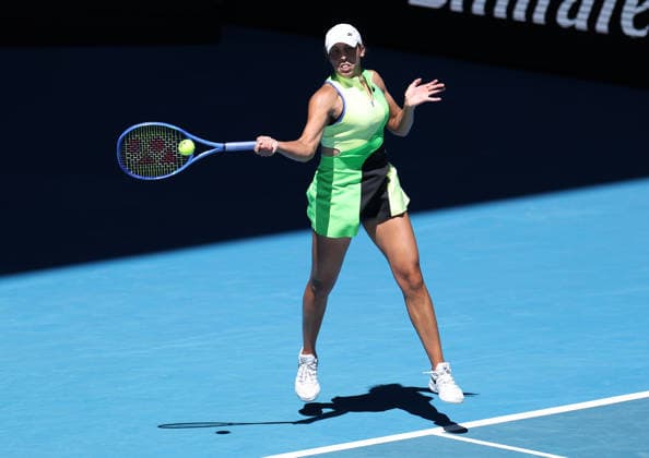 January 24, 2026, Melbourne, Victoria, Australia: MADISON KEYS of USA during the match against K. Pliskova of Czech Republic in the third round of Australian Open, Melbourne, Australia. Keys won 6:3, 6:3 Melbourne Australia - ZUMAc278 20260124_zsp_c278_006 Copyright: xMarcinxCholewinskix