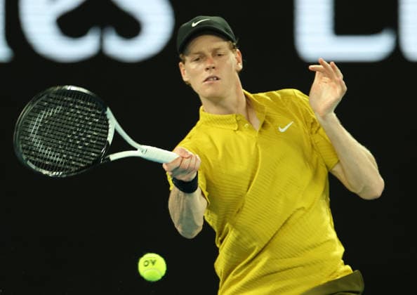 January 24, 2026, Melbourne, Victoria, Australia: JANNIK SINNER of Italy during the match against E. Spizzirri of USA in the third round of Australian Open, Melbourne, Australia. Sinner won 4:6, 6:3, 6:4, 6:4. Melbourne Australia - ZUMAc278 20260124_zsp_c278_025 Copyright: xMarcinxCholewinskix