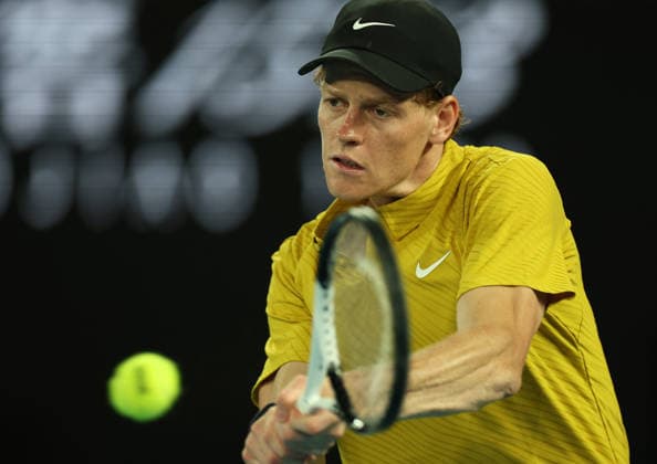 January 24, 2026, Melbourne, Victoria, Australia: JANNIK SINNER of Italy during the match against E. Spizzirri of USA in the third round of Australian Open, Melbourne, Australia. Sinner won 4:6, 6:3, 6:4, 6:4. Melbourne Australia - ZUMAc278 20260124_zsp_c278_027 Copyright: xMarcinxCholewinskix
