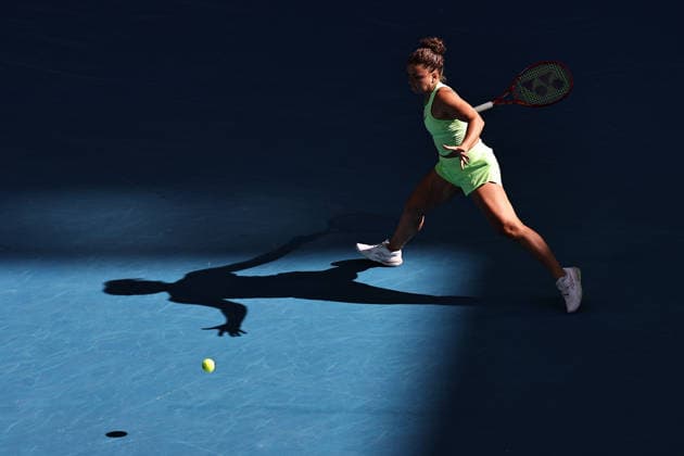 Jasmine Paolini, ITA, during third round of 2026 Australian Open in Melbourne, 23 01 2026; -