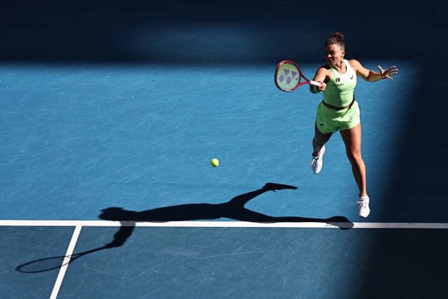 Jasmine Paolini, ITA, during third round of 2026 Australian Open in Melbourne, 23 01 2026; -