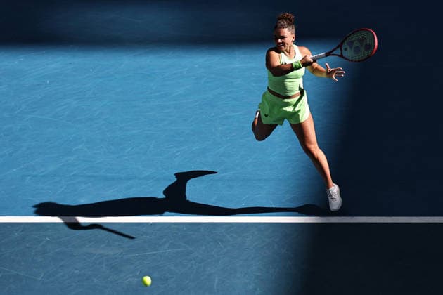 Jasmine Paolini, ITA, during third round of 2026 Australian Open in Melbourne, 23 01 2026; -