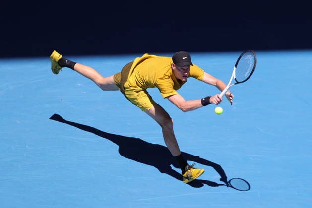 Jannik Sinner, ITA, during third round of 2026 Australian Open in Melbourne, 24 01 2026; -