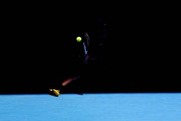 Jannik Sinner, ITA, during third round of 2026 Australian Open in Melbourne, 24 01 2026; -