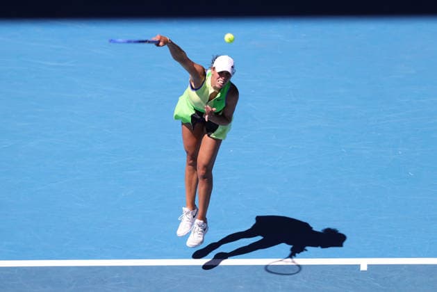 Madison Keys, USA, during third round of 2026 Australian Open in Melbourne, 24 01 2026; -