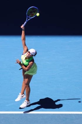 Madison Keys, USA, during third round of 2026 Australian Open in Melbourne, 24 01 2026; -