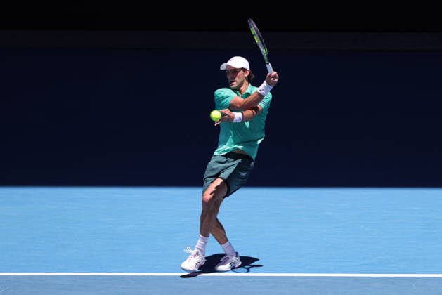 Eliot Spizzirri, USA, during third round of 2026 Australian Open in Melbourne, 24 01 2026; -
