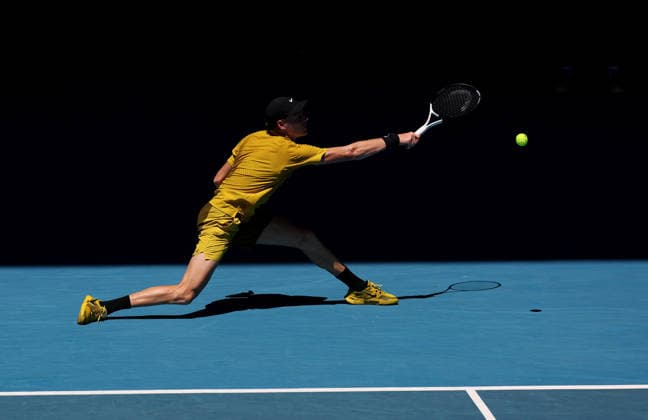 Jannik Sinner of Italy in action Australian Open tennis tournament, Day Seven, Melbourne Park, Australia - 24 Jan 2026Melbourne Melbourne Park Victoria (VIC) Australia  Copyright: xEllaxLing Shutterstockx 16380459al