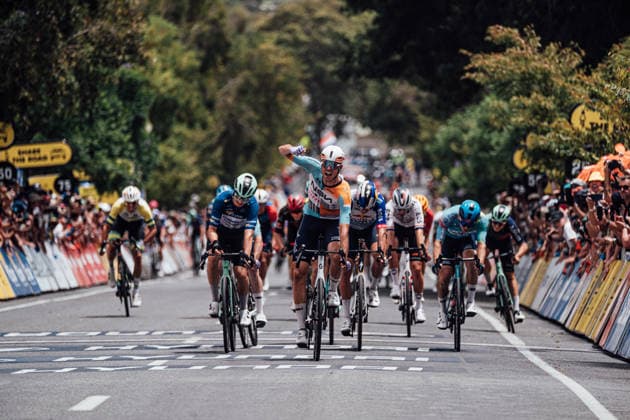 2026 Tour Down Under Stage 4 Picture by Zac Williams SWpix.com - 24 01 2026 - Cycling - 2026 Tour Down Under - Stage 4 - Brighton to Willunga - Ethan Vernon, NSN Pro Cycling Team, wins Stage 4. Copyright: x xSWpix.comx(t axPhotographyxHubxLtd)xZacxWilliams SWpix.comx SWP-2645