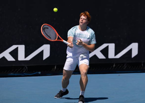Jamie Mackenzie (GER), Jungen Einzel, Boys Singles, Australian Open 2026, Melbourne Park, Melbourne, Victoria, Australia. Copyright: xJuergenxHasenkopfx