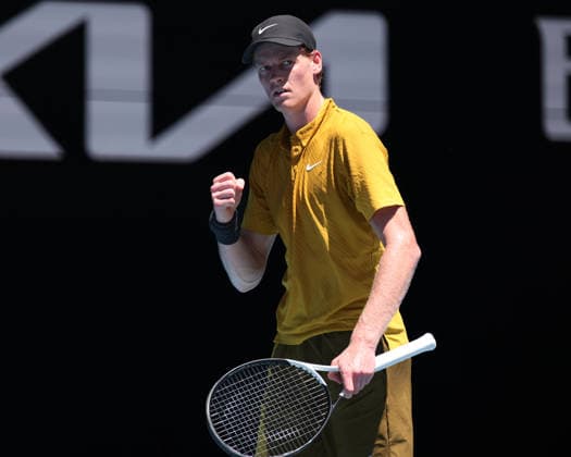 Jannik Sinner (ITA) macht die Faust und jubelt,Jubel, Freude,Emotion, Australian Open 2026, Melbourne Park, Melbourne, Victoria, Australia. Copyright: xJuergenxHasenkopfx