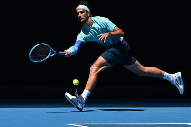 Australian Open - Melbourne Lorenzo Musetti (ITA) during his third round match at the 2026 Australian Open at Melbourne Park in Melbourne, Australia, on January 24, 2026. Photo by Corinne Dubreuil ABACAPRESS.COM Melbourne Australia  Copyright: xDubreuilxCorinne ABACAx