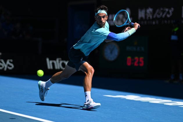 Australian Open - Melbourne Lorenzo Musetti (ITA) during his third round match at the 2026 Australian Open at Melbourne Park in Melbourne, Australia, on January 24, 2026. Photo by Corinne Dubreuil ABACAPRESS.COM Melbourne Australia  Copyright: xDubreuilxCorinne ABACAx